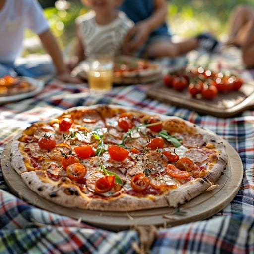 Pizza catering voor een Italiaanse bruiloft of tuinfeest